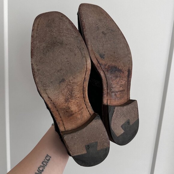 JOHN VARVATOS FLEETWOOD VELVET OXFORD NAVY DRESS SHOE - Picture 4 of 4